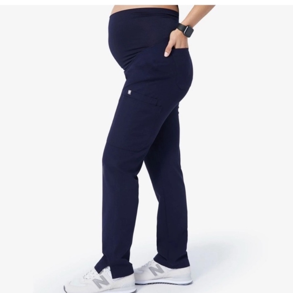 FIGS Navy Blue Maternity Scrub Pant SZ Large TALL